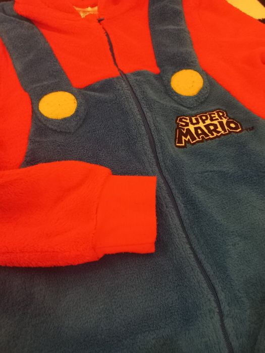 122-128 H&M Плюшен костюм / Overall  Super Mario