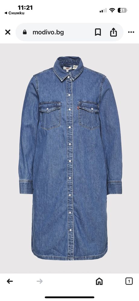Оригинална дънкова рокля LEVI’S, M размер