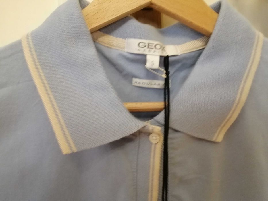 GEOX тениска с яка и едно копче