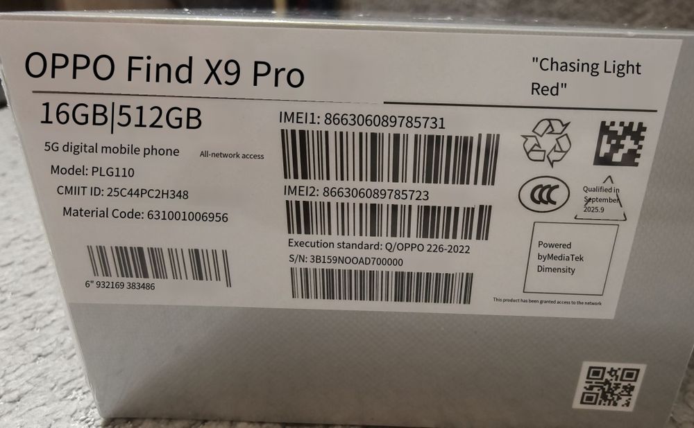 OPPO find X9 pro roșu