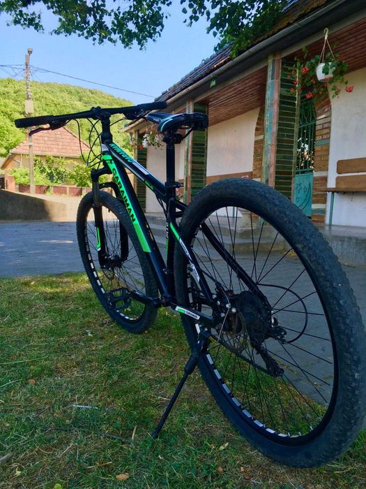 Bicicletă CARAIMAN 29A, Negru-Verde, 29 inch