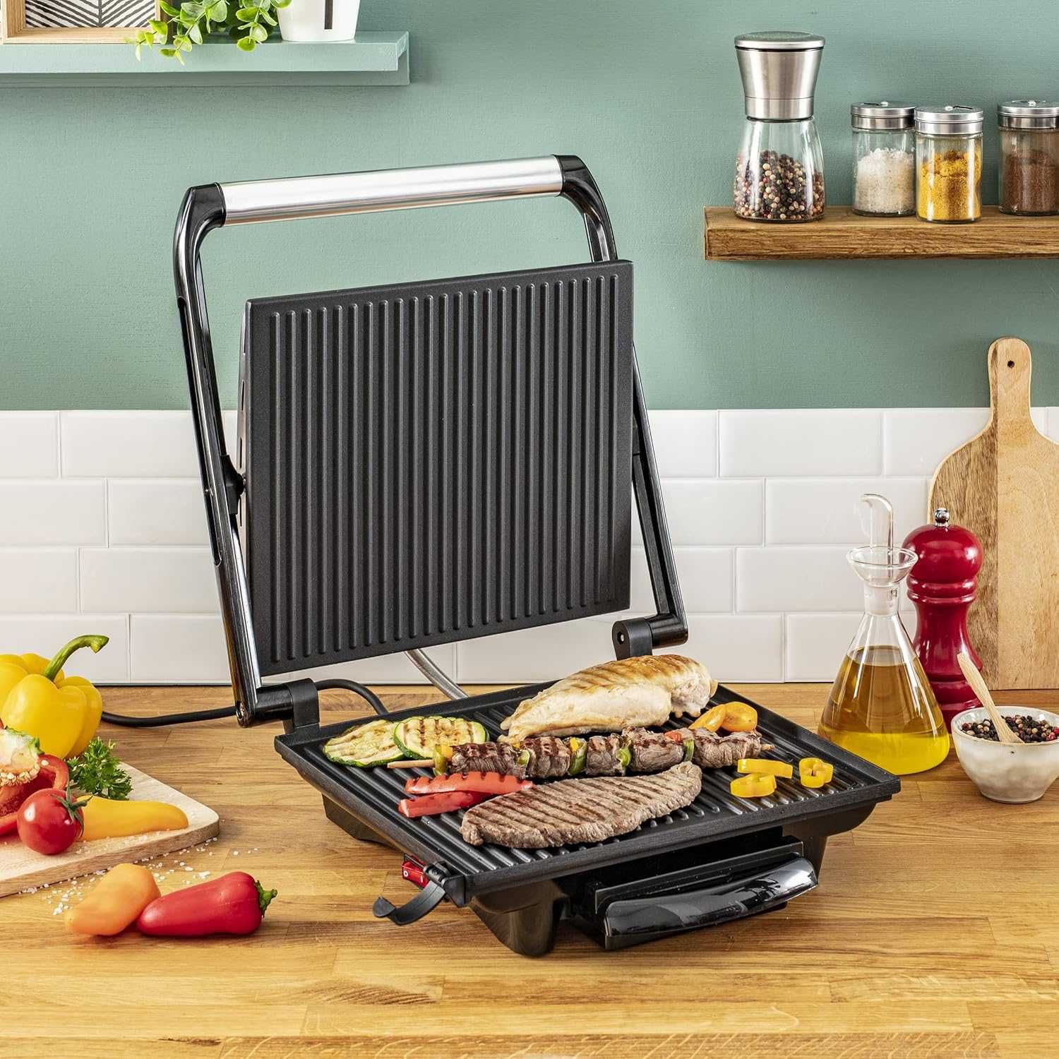 Грил Tefal Inicio GC241D12, 2000W, Незалепващо покритие