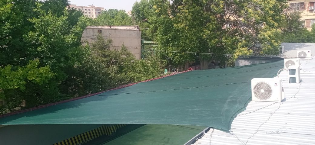 Баннер банер бассейн салафан соя сетка тент установка