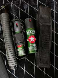 Baston telescopic + Spray Nato / Spray piper 60ml