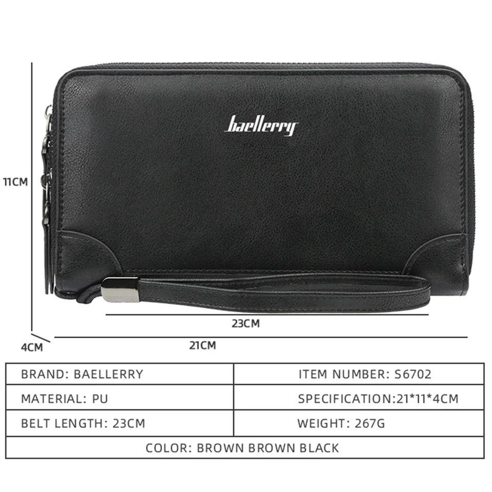 Мъжки портфейл тип бизнес чанта Baellerry с голям капацитет
