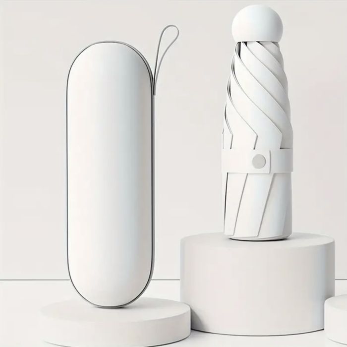 Компактни чадъри с калъф и кутия  - различни цветове