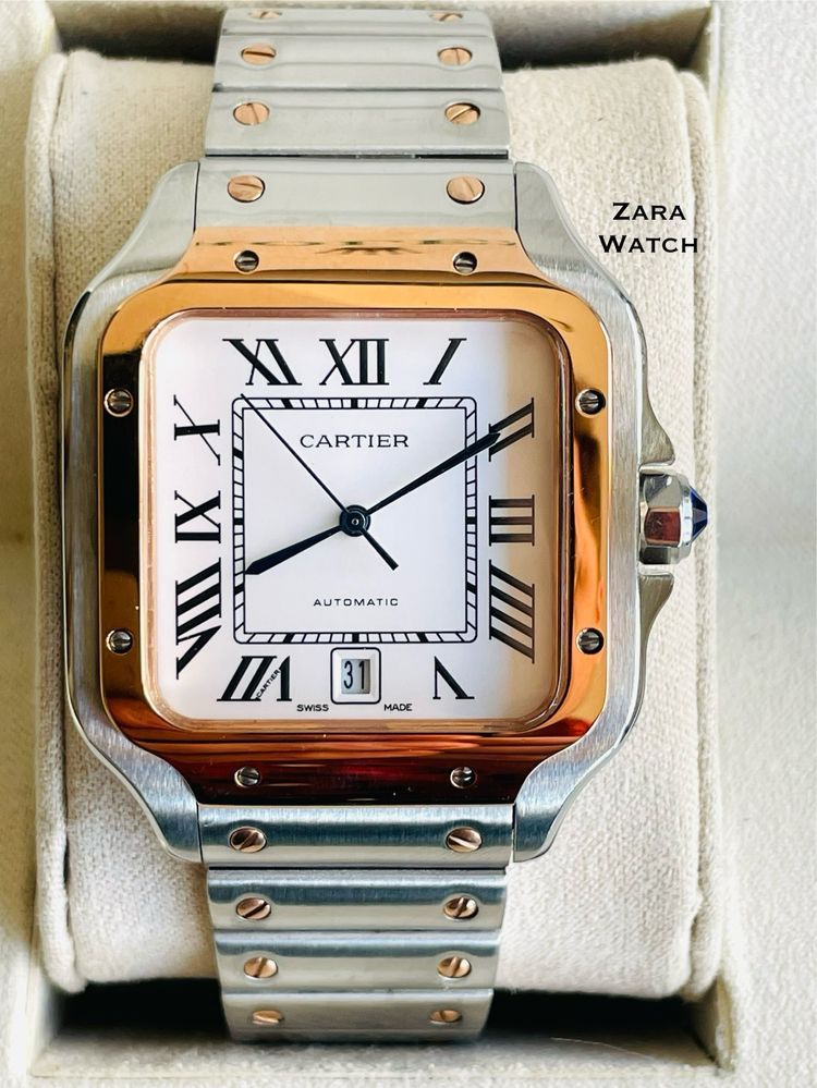 Cartier Santos Two-Tone Automatic Full Set | Garantie