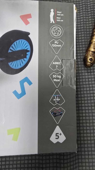 Trotineta unisex pentru copii Top Life, Negru cu Albastru