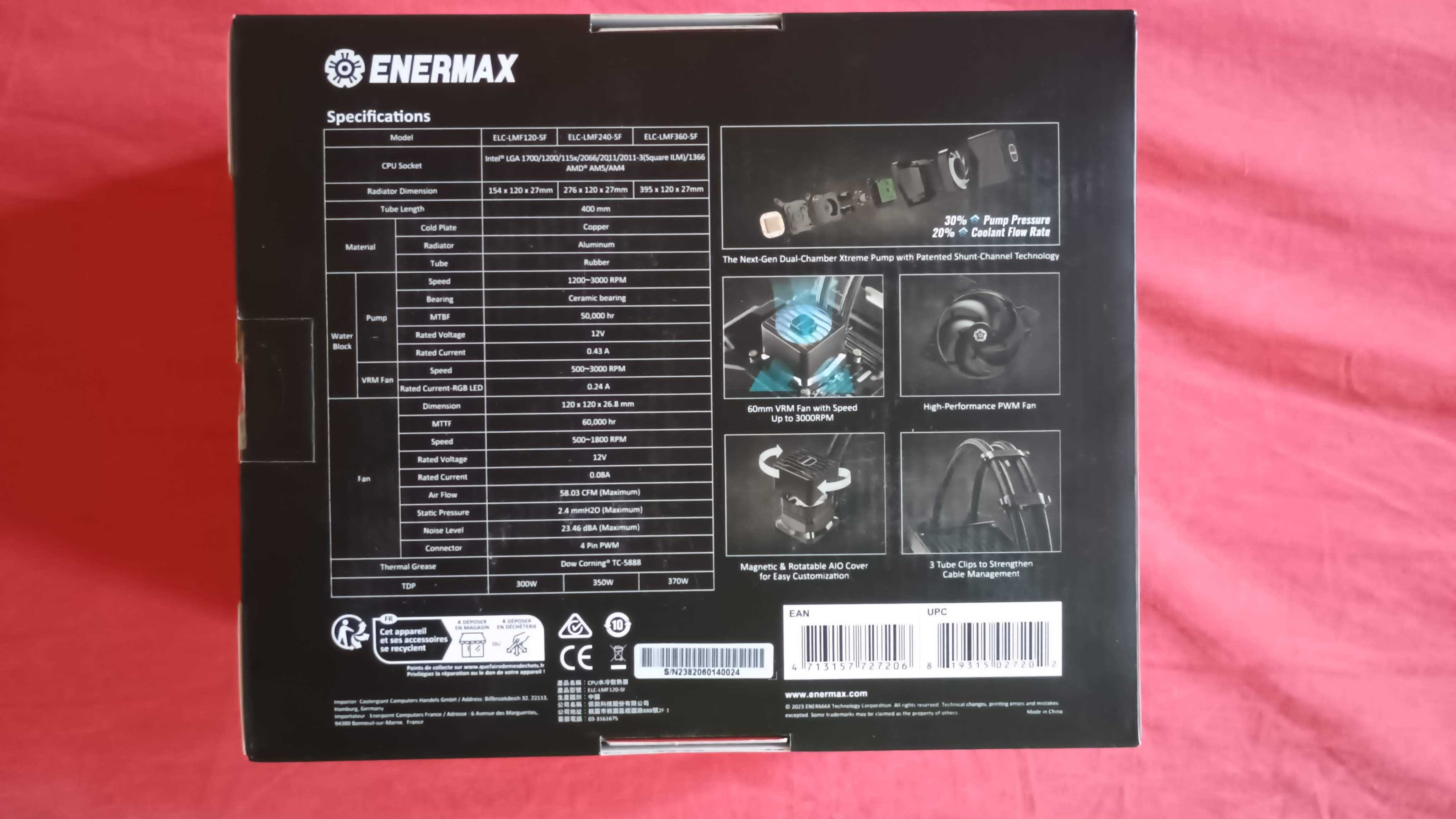 Водно охлаждане за процесор ENERMAX LIQMAXFLO SR 120