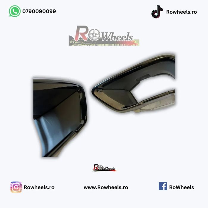 Ornamente BMW tips Evacuare ornamente tobe compatibile cu BMW X4 X5 X6 X7 G04 G05 G06 G07 Modelele G black chrome negru lucios