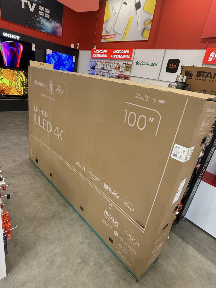 Hisense tv 100” Uled 4K