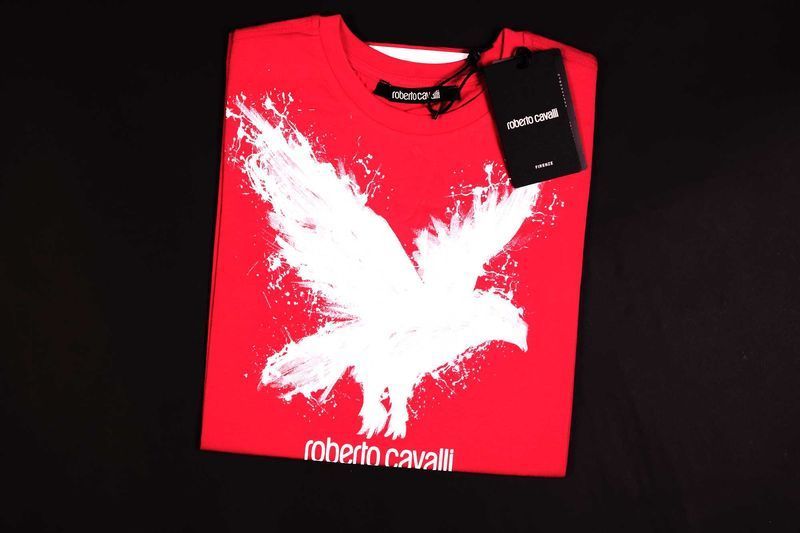 ПРОМО-S/M/L/XL/-Оригинална мъжка червена тениска с орел