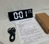 Будилник Десктоп LED часовник аларма дата температура таймер час време