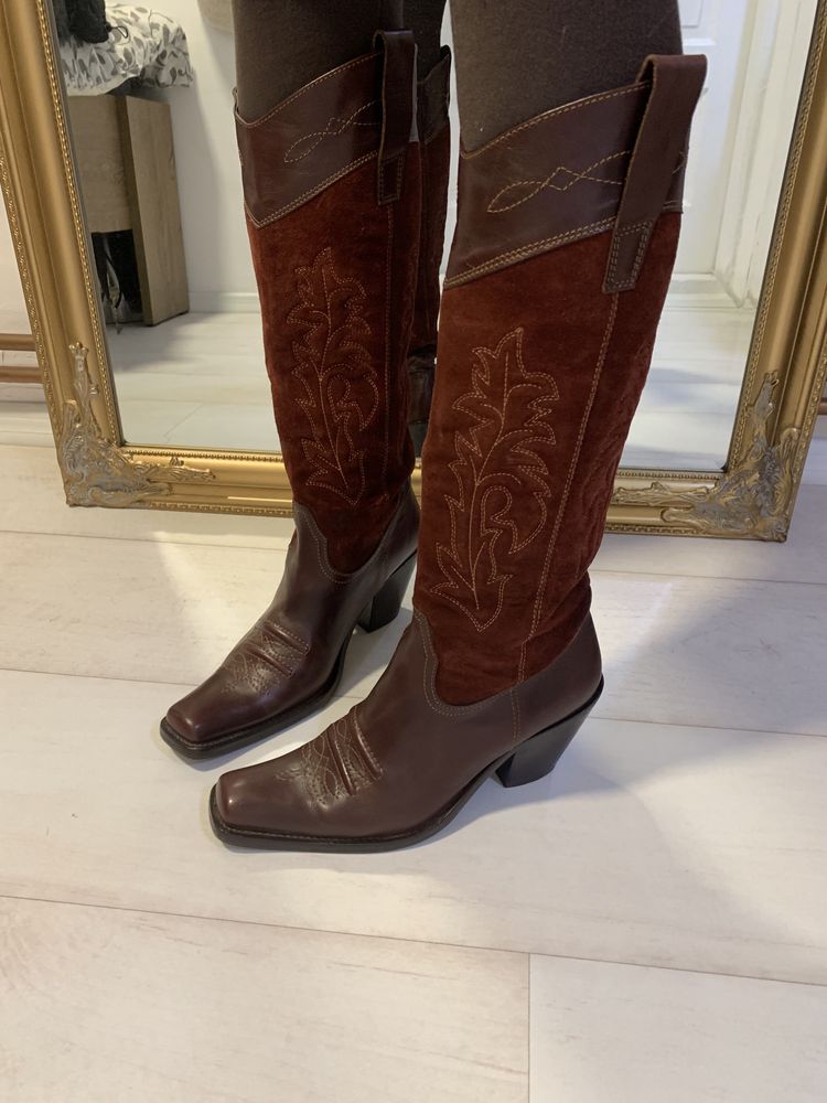 Cizme Colisee de Sacha Paris 37, piele, cowboy