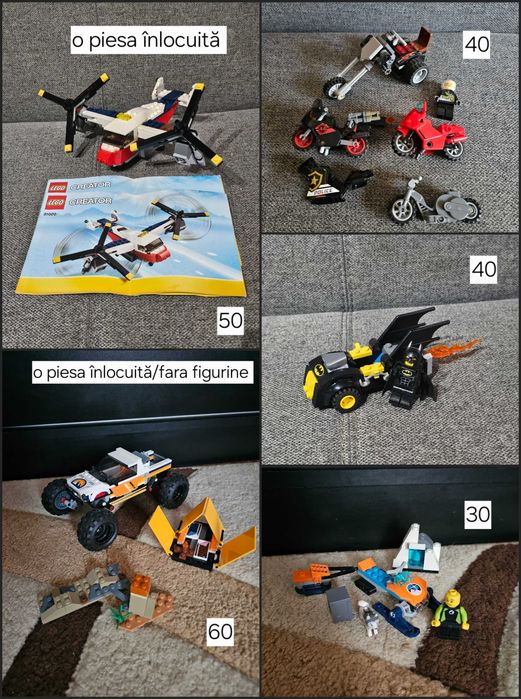 Seturi/piese lego city/creator/stuntz/ninjago incomplete