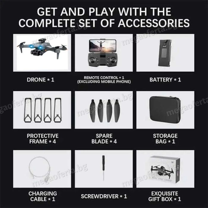 Мини Комбиниран Дрон HD Двойна Камера WiFi