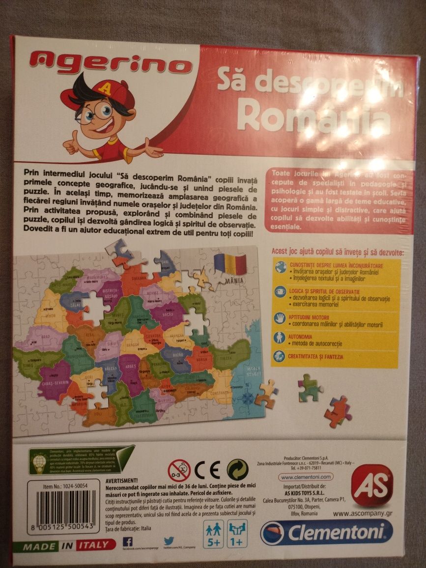 Joc educativ Agerino Sa descoperim România 5+