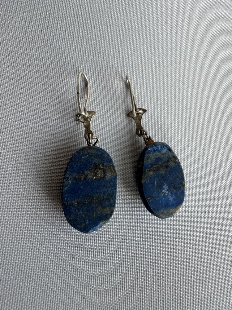 Cercei din argint si lapis lazuli