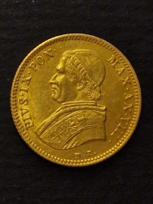 Златна монета 2,5скуди 1858R Ватикана 4,33и1 скудо 1853 Ватикана 1,73