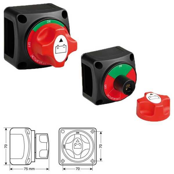 Ключ маса Превключвател Прекъсвач Изолатор 12V 24V - 50V / 200Amp