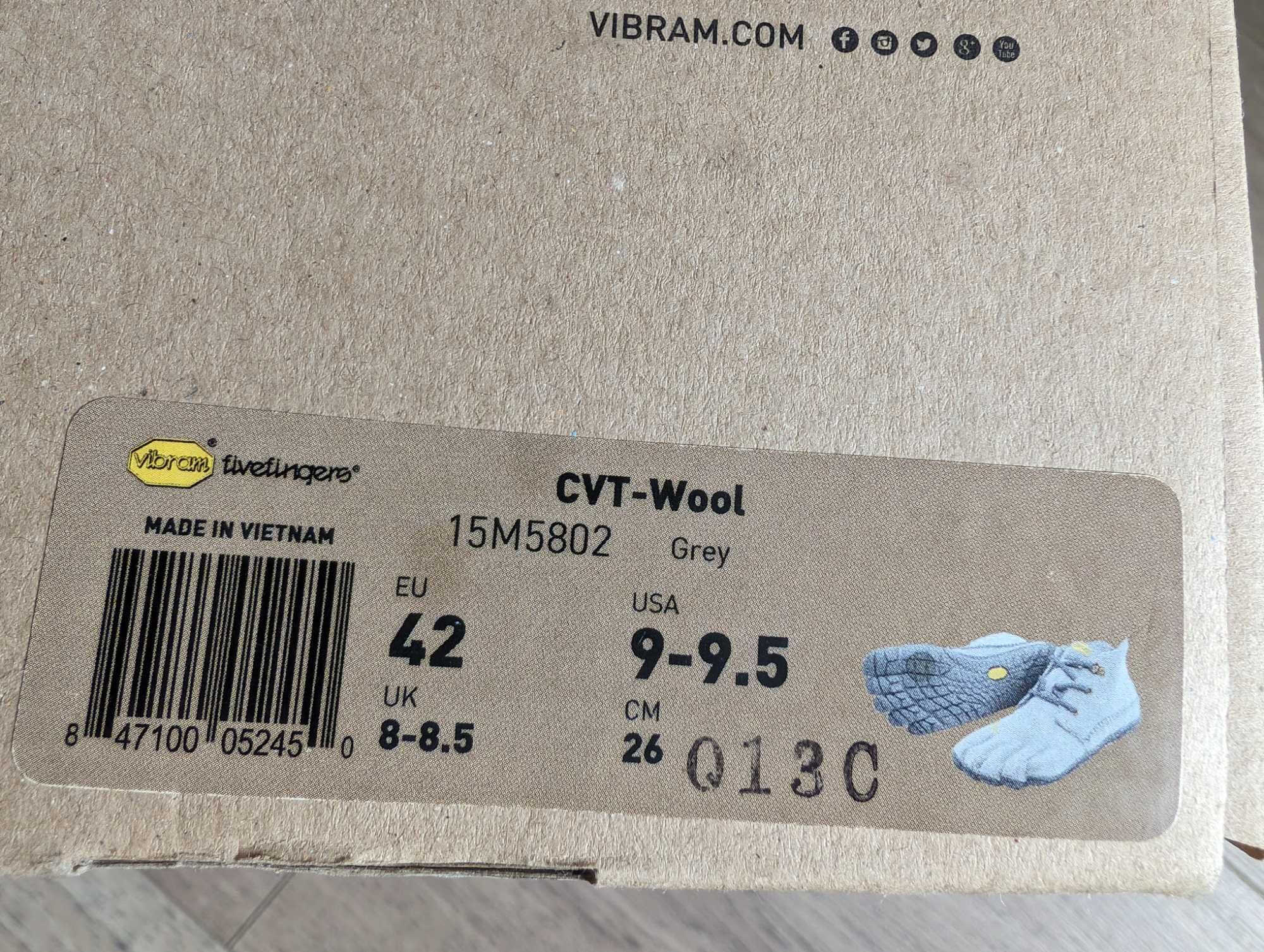 Vibram FiveFingers CVT-Wool ghete marimea 42 noi