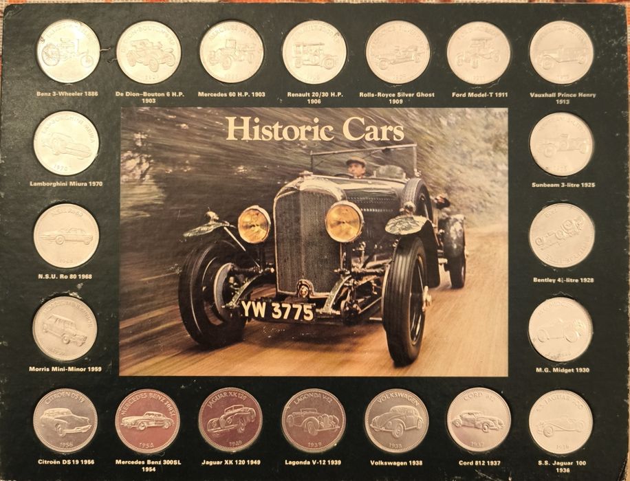 Historic cars by shell 20 монети