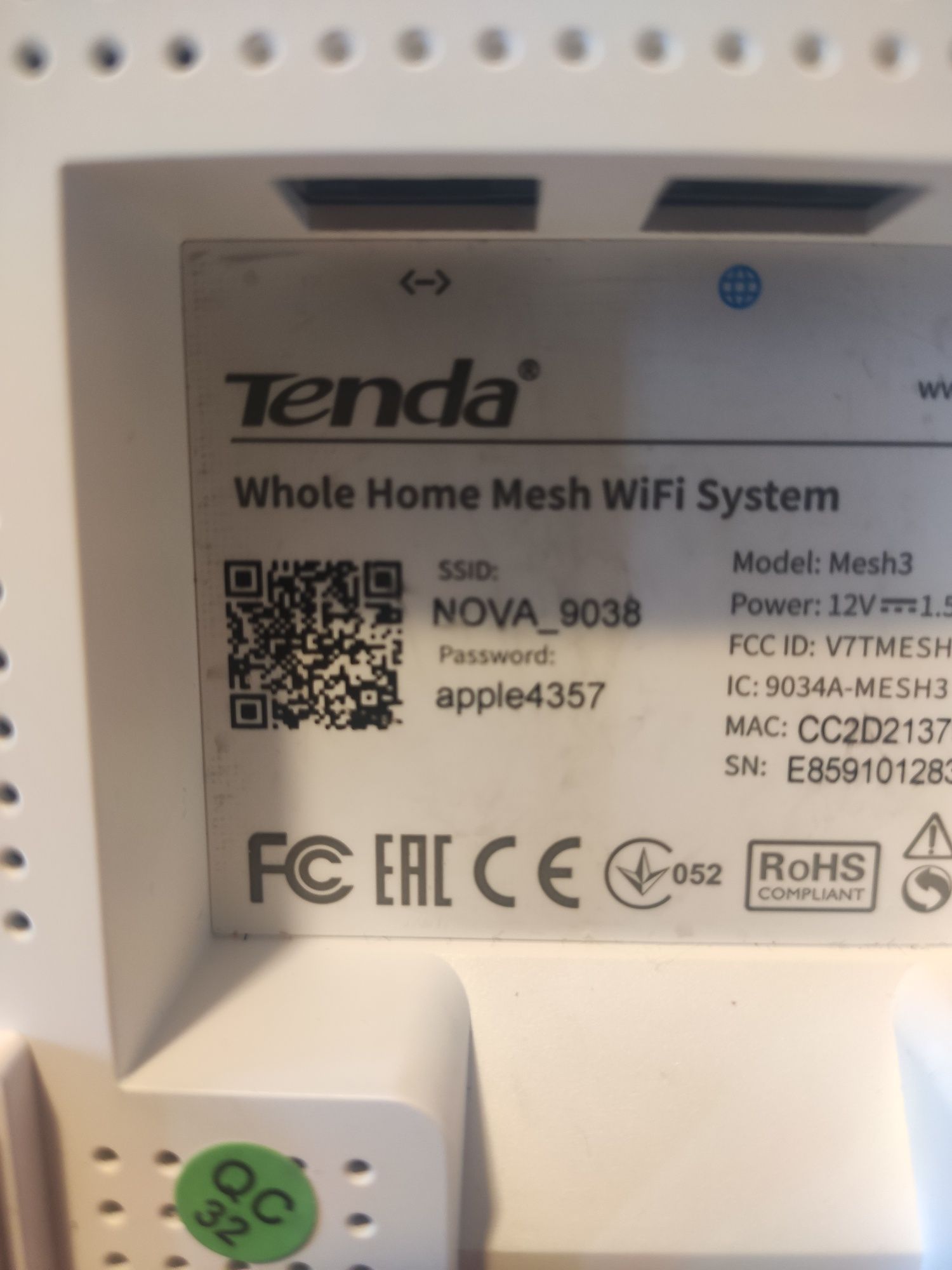 Tenda Nova Mesh 3 WiFi Рутер