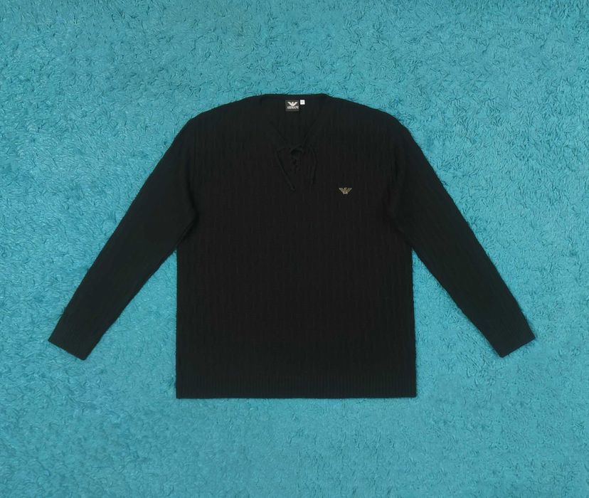 Pulover Emporio Armani - Black Knitt
