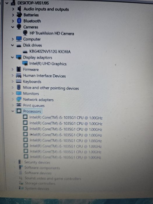 Laptop HP model:15s-fq1071nq  I5 16 giga 512 ssd