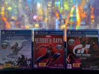 PS4 диски Horizon zero down | Человек паук | Gran Turismo