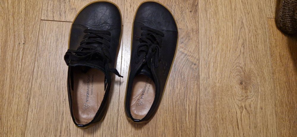 Черни кожени боси обувки Vivo