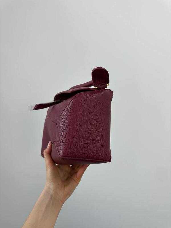 Geanta Loewe Puzzle Small, Rubino Grain, 24 cm