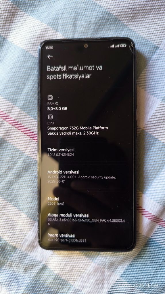 Redmi note 12 Pro 8+8ga 256 tali
