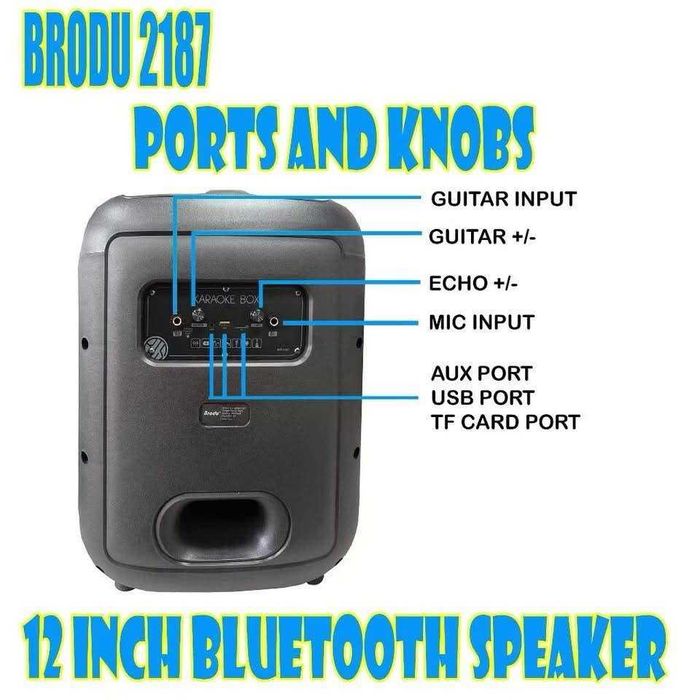 Boxa portabila Bluethooth MP3 USB FM BRODU BTS-2187 45W