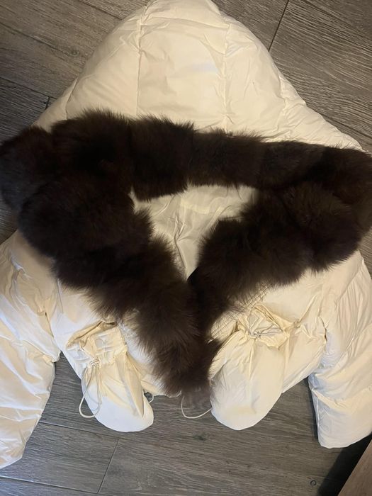 Зимно яке с яка от естествен косъм лисица