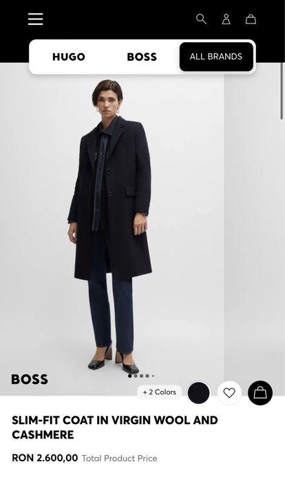 BOSS palton damă de la 2600 lei 1400 lei