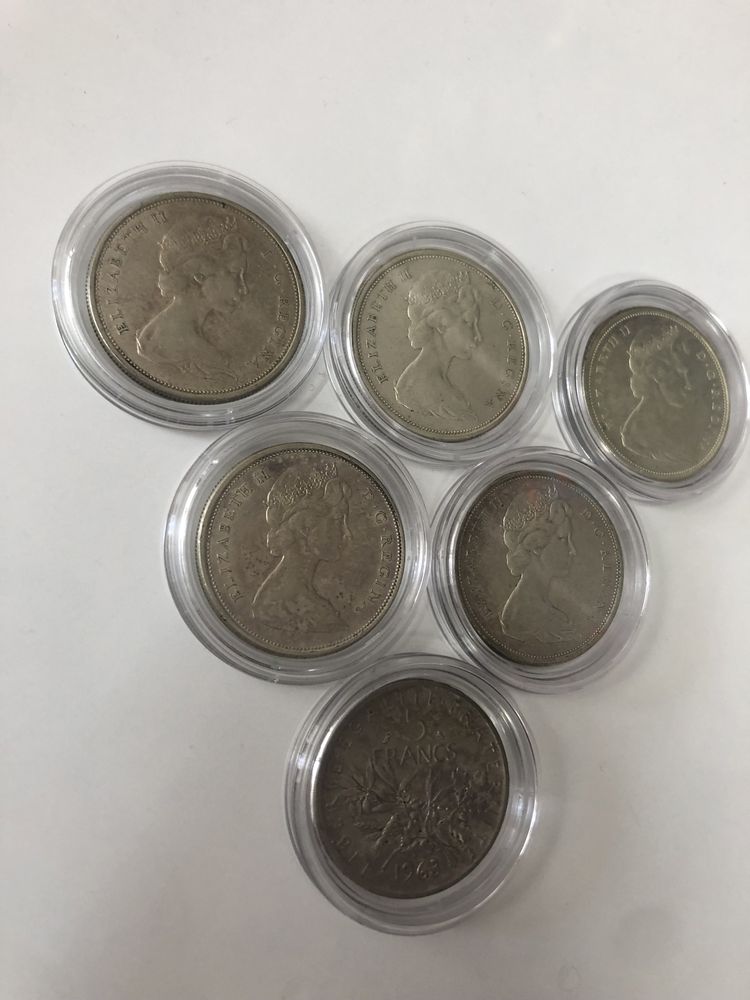 Лот от шест броя сребърни монети