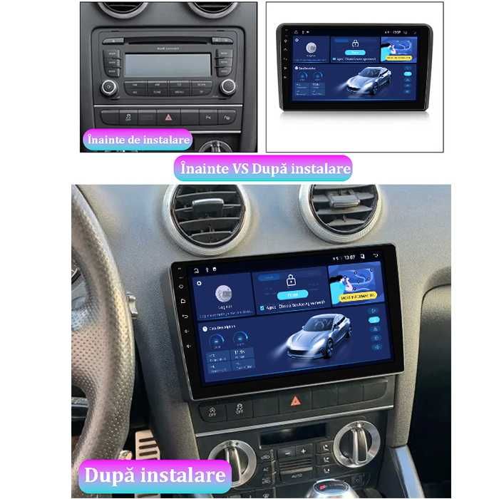Navigatie AUDI A3 2002-2012, 9INCH, 4GB RAM/64 ROM, Android 14