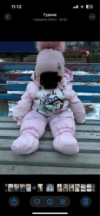 Комбенизон қызға 1-2 жасқа. Б/у жақсы күйде. Розовый етікпен бірге