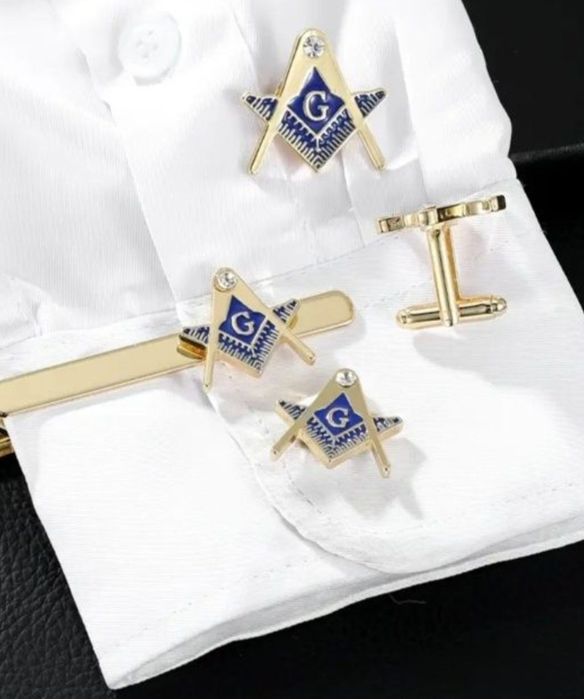 Set masonic nou pin , butoni si ac de cravata.