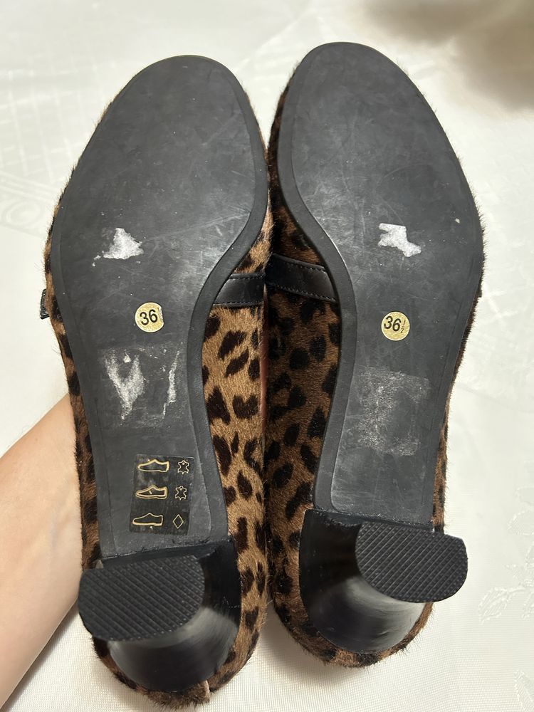 Pantofi Figini Italia piele animal print