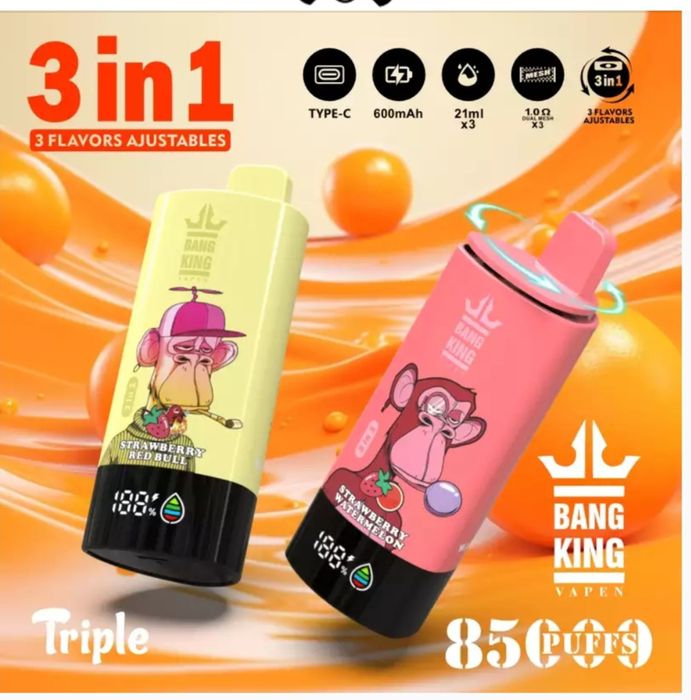Bang king 85000 Puffs 3 Arome in 1 Reîncărcabil
