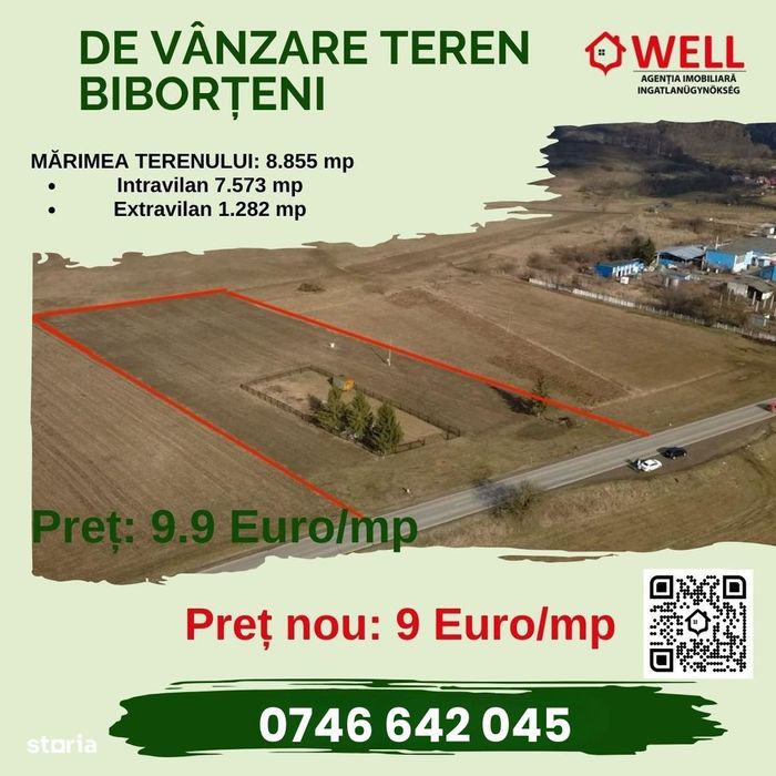 De vânzare teren în Sat Biborțeni