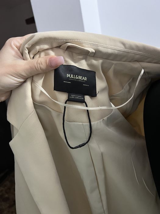 Sacou blazer Pull & Bear crem beige XS