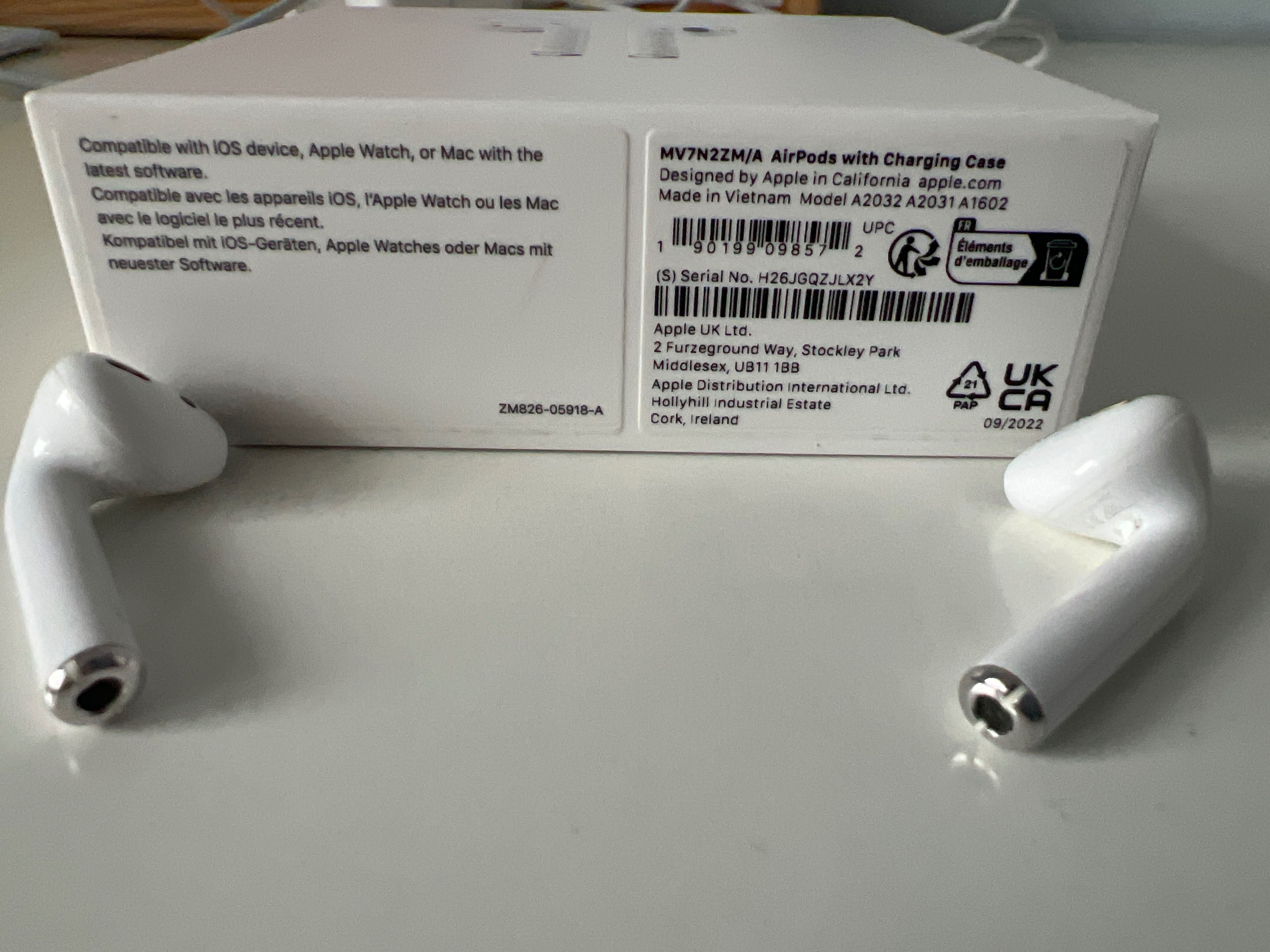 Airpods 2 слушалки без кутия за зареждане