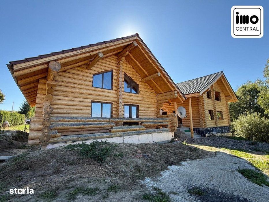 2 cabane de bustean, teren generos, moderne, Balcesti, Cluj