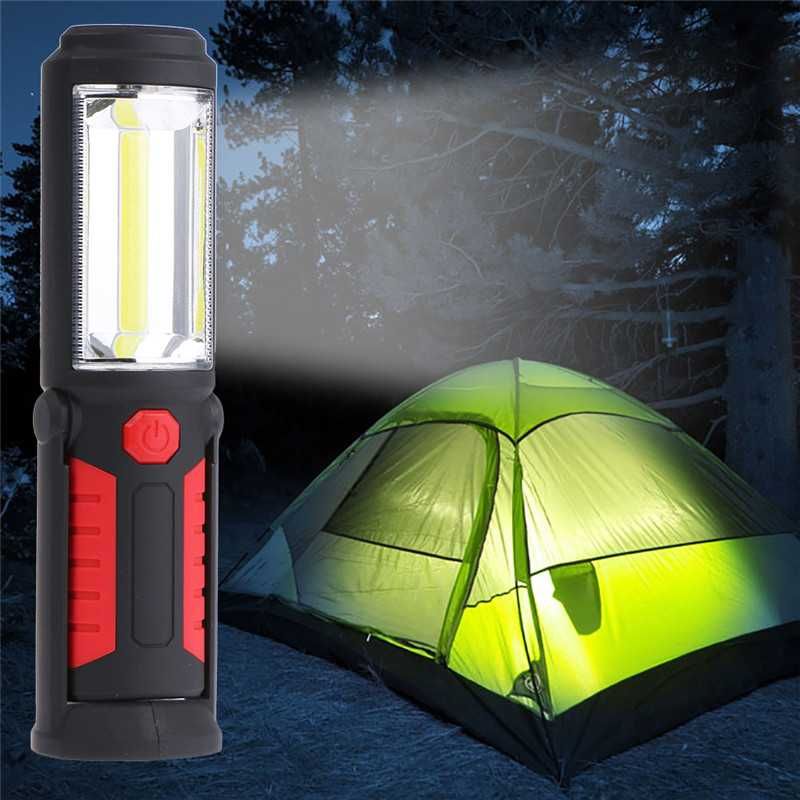 Lanterna LED & COB, reincarcabila USB, lampa outdoor, cu magnet