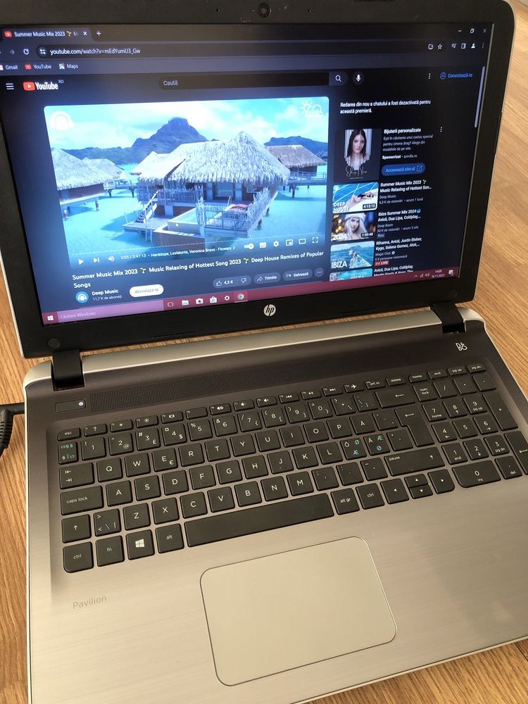 Laptop Hp Slim Display 15,6,Wind 10,4gb ram,SSD 130gb cu incarcator