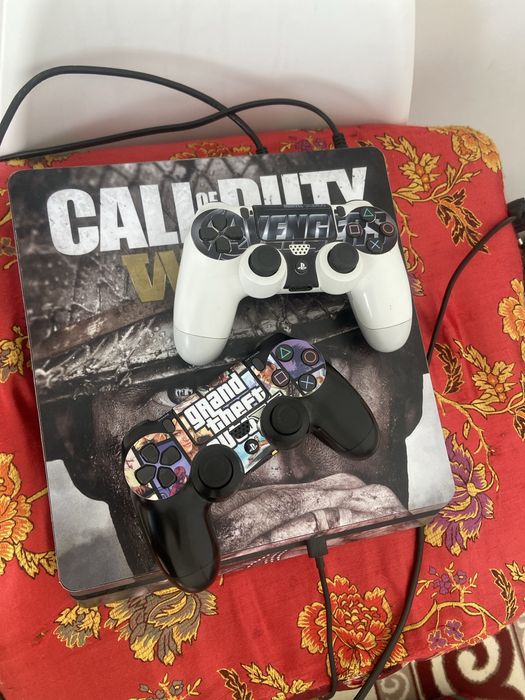 Ps 4 slim  4 игра Fifa25 Ufc4 Gta Mortol Kombot