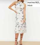 Rochie alba cu model floral noua marime M/L midi